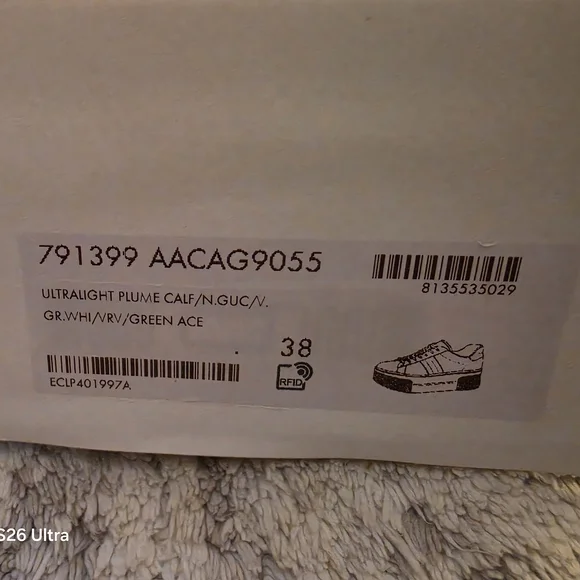 Gucci GG Supreme Web Stripe Leather & Monogram Sneaker - Beige/White/Green/Red - Picture 4 of 8